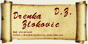 Drenka Zloković vizit kartica